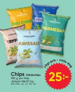 DollarStore Chips Gårdschips erbjuda