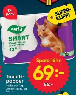 DollarStore Toalettpapper erbjuda