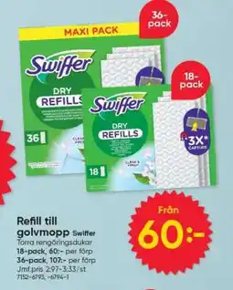 DollarStore Swiffer Dry Refills erbjuda