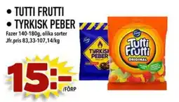 Nelins Fazer tutti frutti tyrkisk peber erbjuda