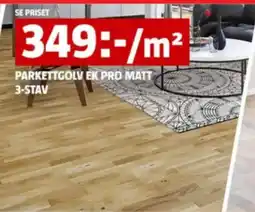 Bauhaus Parkettgolv ek pro matt 3-stav erbjuda