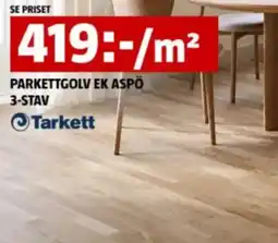 Bauhaus Tarkett parkettgolv ek aspö 3-stav erbjuda