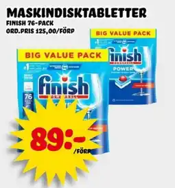Nelins Finish maskindisktabletter erbjuda