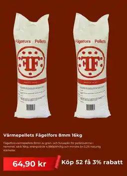 Granngården Värmepellets Fågelfors 8mm erbjuda