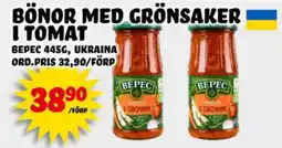 Nelins Bönor med grönsaker i tomat erbjuda
