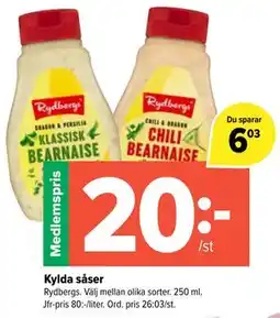 Coop Extra Kylda såser, Medlemspris erbjuda