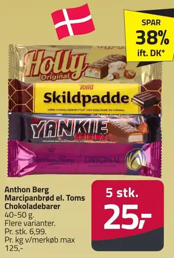 Anthon Berg Marcipanbrød el. Toms Chokoladebarer