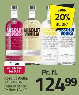 Fleggaard Absolut Vodka erbjuda
