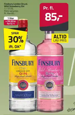 Fleggaard Finsbury london dry gin el. Wild Strawberry Gin erbjuda