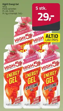 Fleggaard High5 energy gel erbjuda