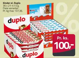 Fleggaard Kinder el. Duplo erbjuda