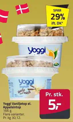Fleggaard Yoggi Vaniljetop el. Appelsintop erbjuda