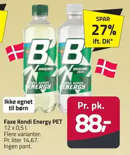 Fleggaard Faxe Kondi Energy PET erbjuda