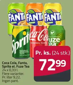 Fleggaard Coca Cola, Fanta, Sprite el. Fuze Tea erbjuda
