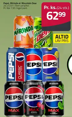 Fleggaard Pepsi, Mirinda, Mountain Dew erbjuda