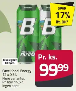 Fleggaard Faxe Kondi Energy erbjuda