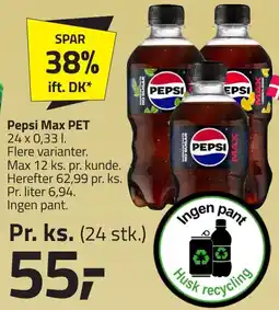 Fleggaard Pepsi Max PET erbjuda