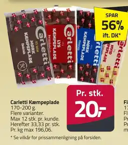 Fleggaard Carletti Kæmpeplade erbjuda