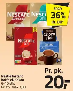 Fleggaard Nestlé Instant Kaffe el. Kakao erbjuda