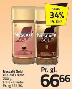 Fleggaard Nescafe Gold el. Gold Crema erbjuda