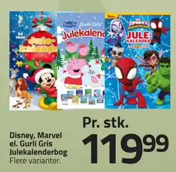 Fleggaard Disney, Marvel el. Gurligris Julekalenderbog erbjuda