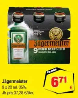 Calle Jägermeister 9 mini meister erbjuda