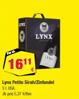 Calle Lynx Petite Sirah/Zinfandel erbjuda