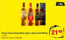 Calle Famous Grouse Smoky Black, Ruby el. Sherry Cask Whisky erbjuda