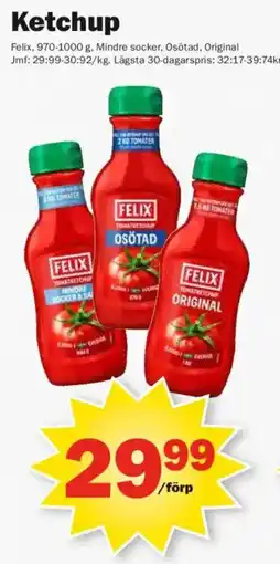Pekås Felix ketchup erbjuda