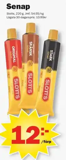 Pekås Slotts senap erbjuda