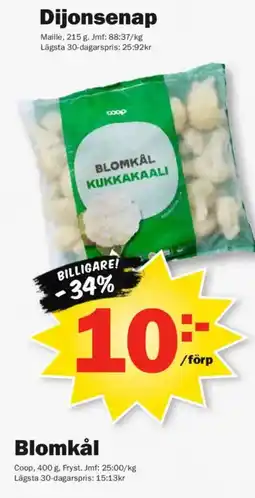 Pekås Coop blomkål erbjuda
