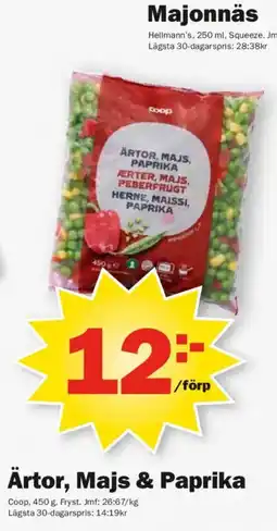 Pekås Coop Ärtor, Majs & Paprika erbjuda