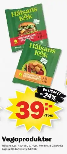 Pekås Hälsans Kök vegoprodukter erbjuda