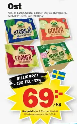 Pekås Arla ost erbjuda