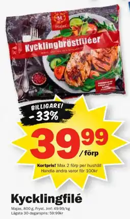 Pekås Majas kycklingfilé erbjuda