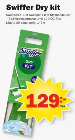 Pekås Swiffer dry kit erbjuda