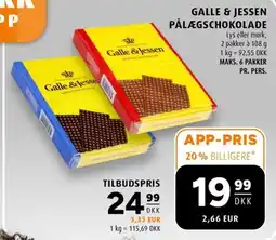 Scandinavian Park Galle & Jessen pålægsschokolade erbjuda