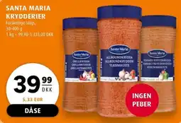 Scandinavian Park Santa Maria krydderier erbjuda