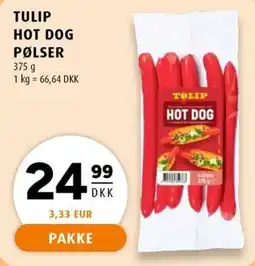 Scandinavian Park Tulip hot dog pølser erbjuda