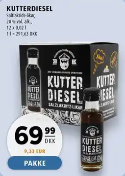 Scandinavian Park Kutterdiesel saltlakrids-likör erbjuda