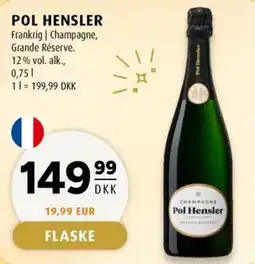 Scandinavian Park Pol Hensler champagne grande réserve erbjuda
