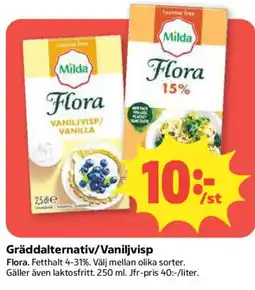Coop Daglivs Milda Flora Vaniljvisp erbjuda