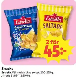 Coop Daglivs Estrella snacks erbjuda