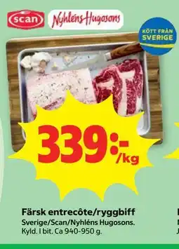 Stora Coop Färsk entrecôte/ryggbiff erbjuda