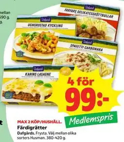 Stora Coop Färdigrätter, Medlemspris erbjuda