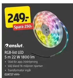 Jula RGB-list LED 5 m 22 W 1800 lm erbjuda
