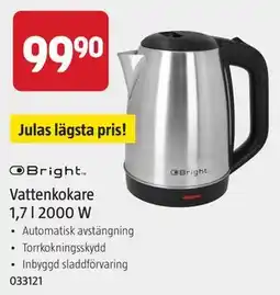 Jula Vattenkokare 1,7 l 2000 W erbjuda