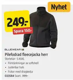 Jula Pilefodrad fleecejacka herr erbjuda