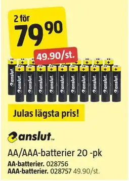 Jula AA/AAA-batterier 20 -pk erbjuda