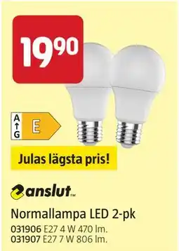 Jula Normallampa LED 2-pk erbjuda